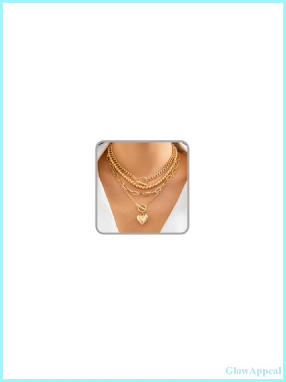 Otxas Layered Gold Necklaces for Women Non Tarnish Chunky Necklace